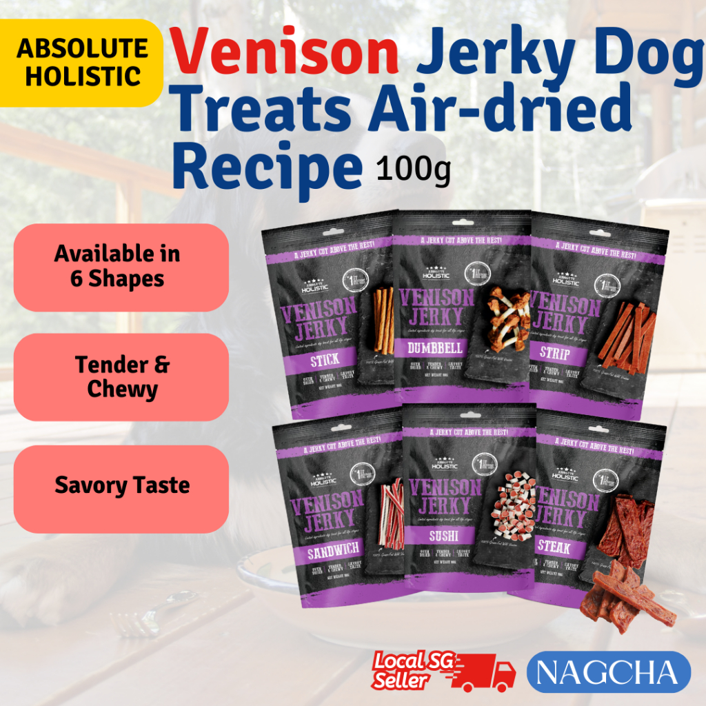 Absolute Holistic (Venison) Jerky Dog Treats 100g (6 Types) | Shopee ... - Venison Jerky Dog Treats For Dogs With Wheat Intolerance
