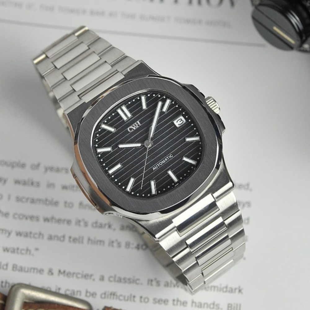Nautical Series Custom Automatic Dress Watch with Date Black Dial Shopee Singapore