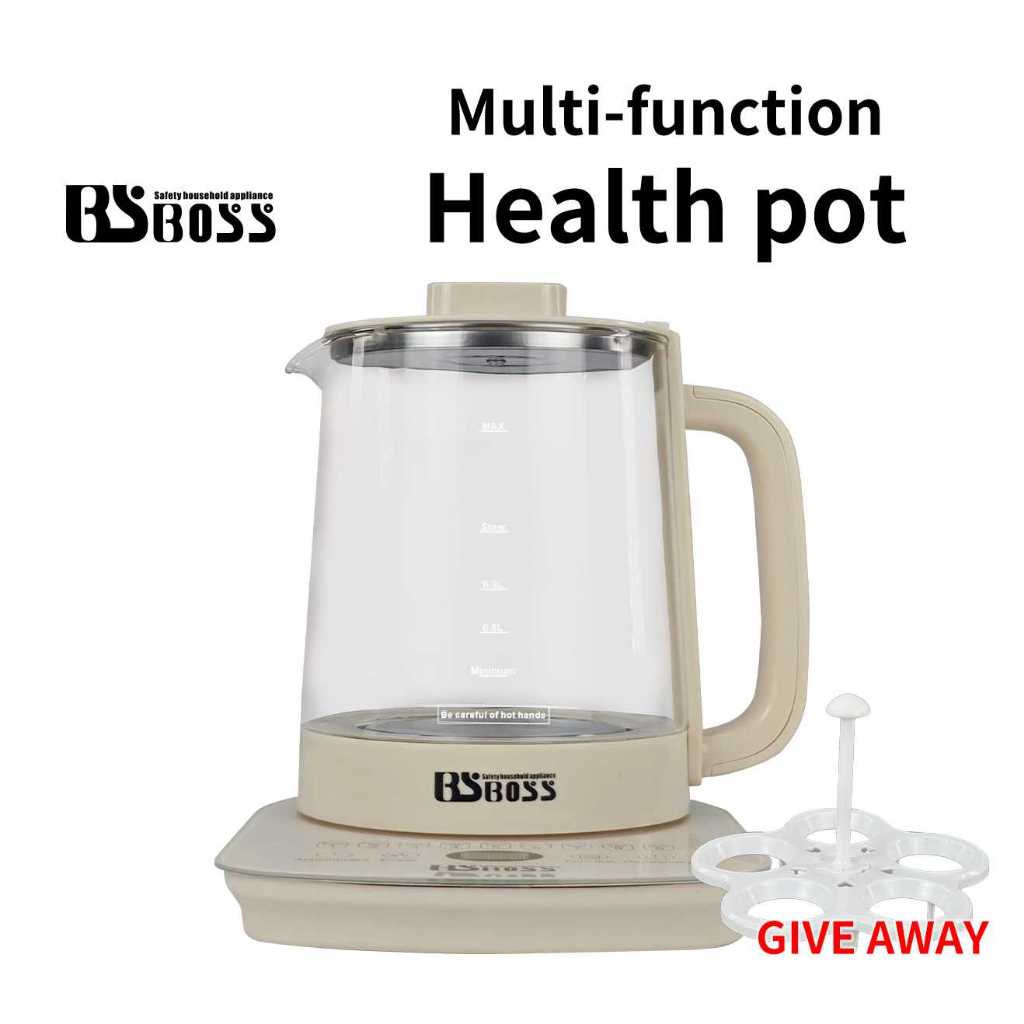 BSBOSS Multifunctional Health Pot Glass Electric Kettle 养生壶 | Shopee ...