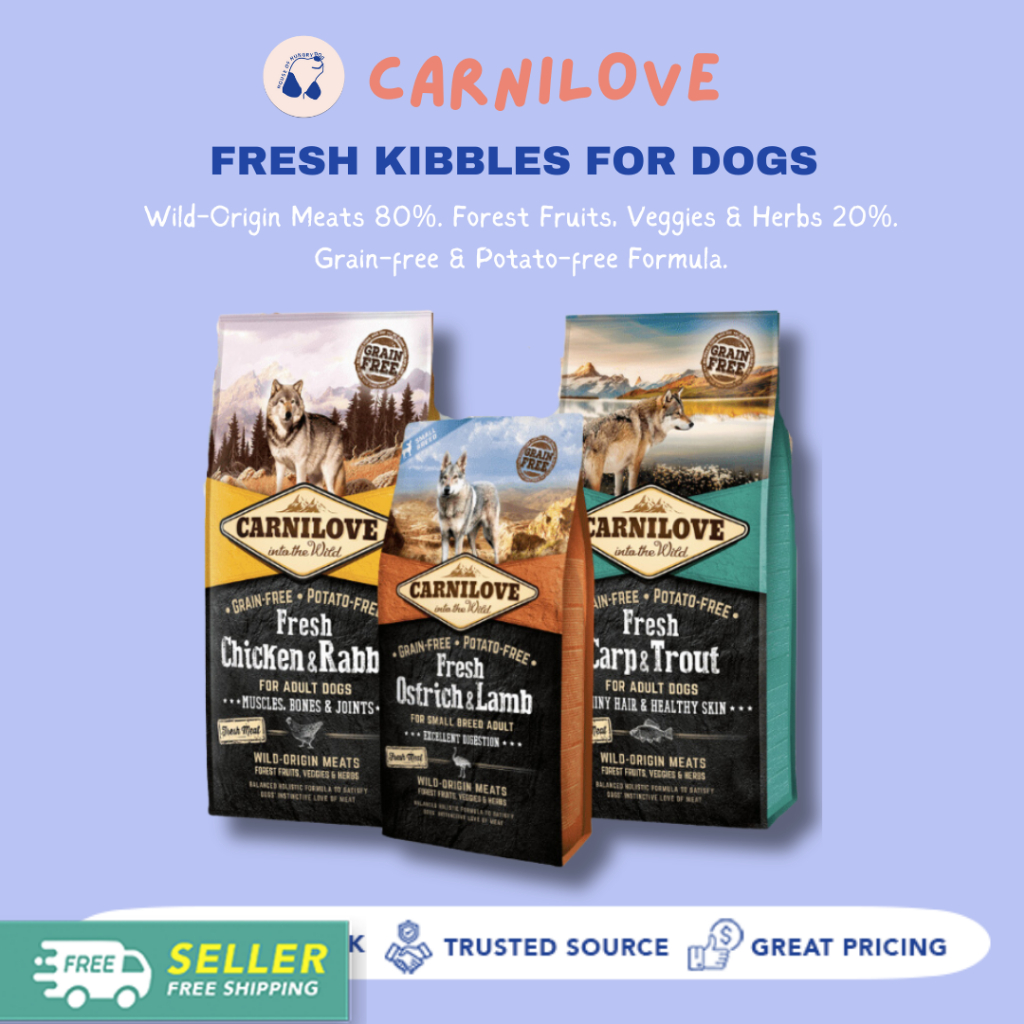 Carnilove Fresh Dog Dry Food Kibbles 1.5kg | 6kg | 12kg | Fresh Meat ...