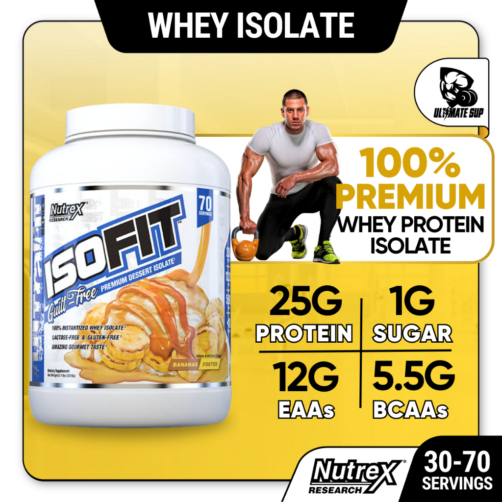 Nutrex Research, IsoFit, High Protein Isolate, Pure Protein Powder ...