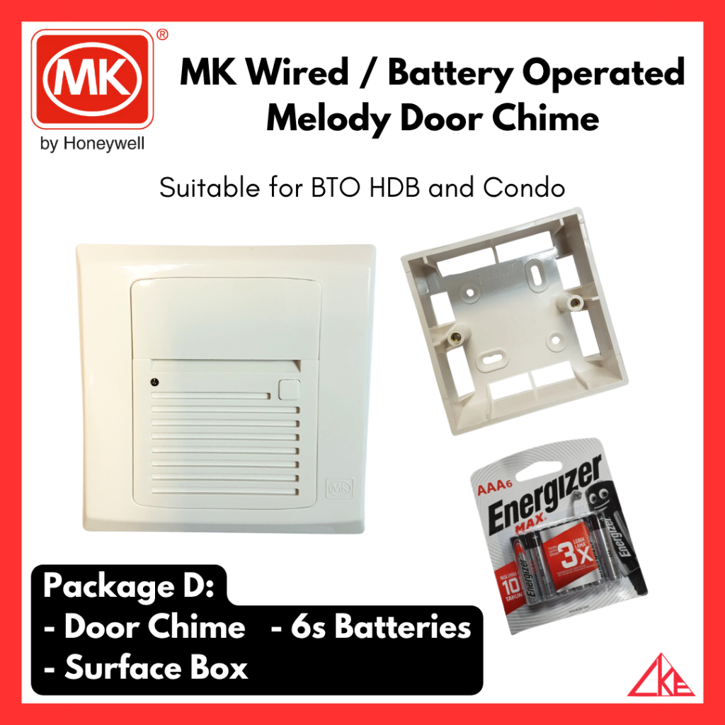 MK Wired (AC/DC) / Battery Operated Melody Door Chime【Suitable