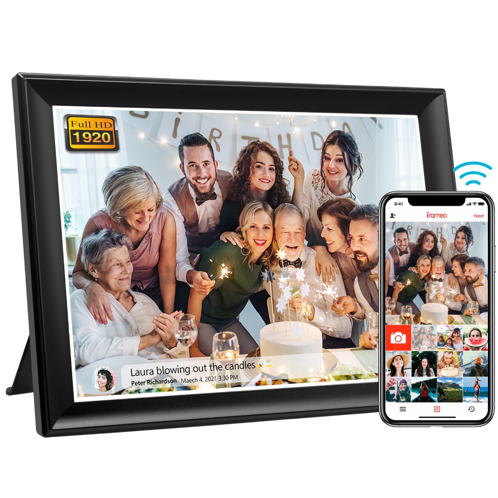FRAMEO 10.5 Inch 64GB Smart WiFi Digital Photo Frame 1920×1280 2K IPS ...