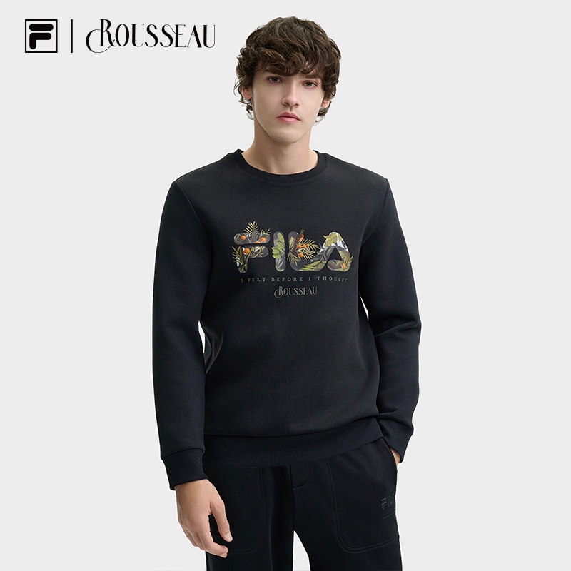 FILA CORE LIFESTYLE HERITAGE DREAM JUNGLE Men Sweatshirt Black Shopee Singapore