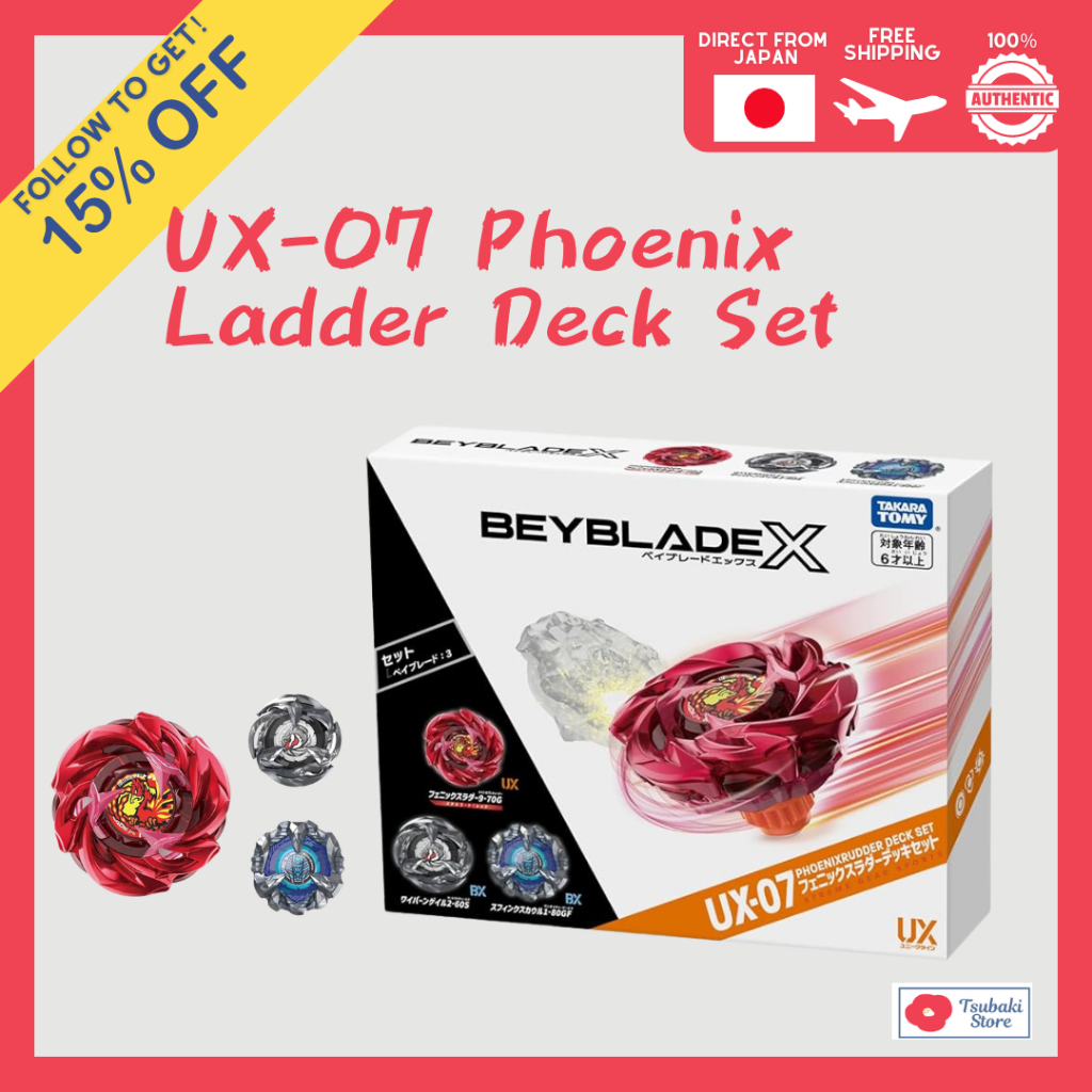 BEYBLADE X UX-07 Phoenix Ladder Deck Set | Shopee Singapore