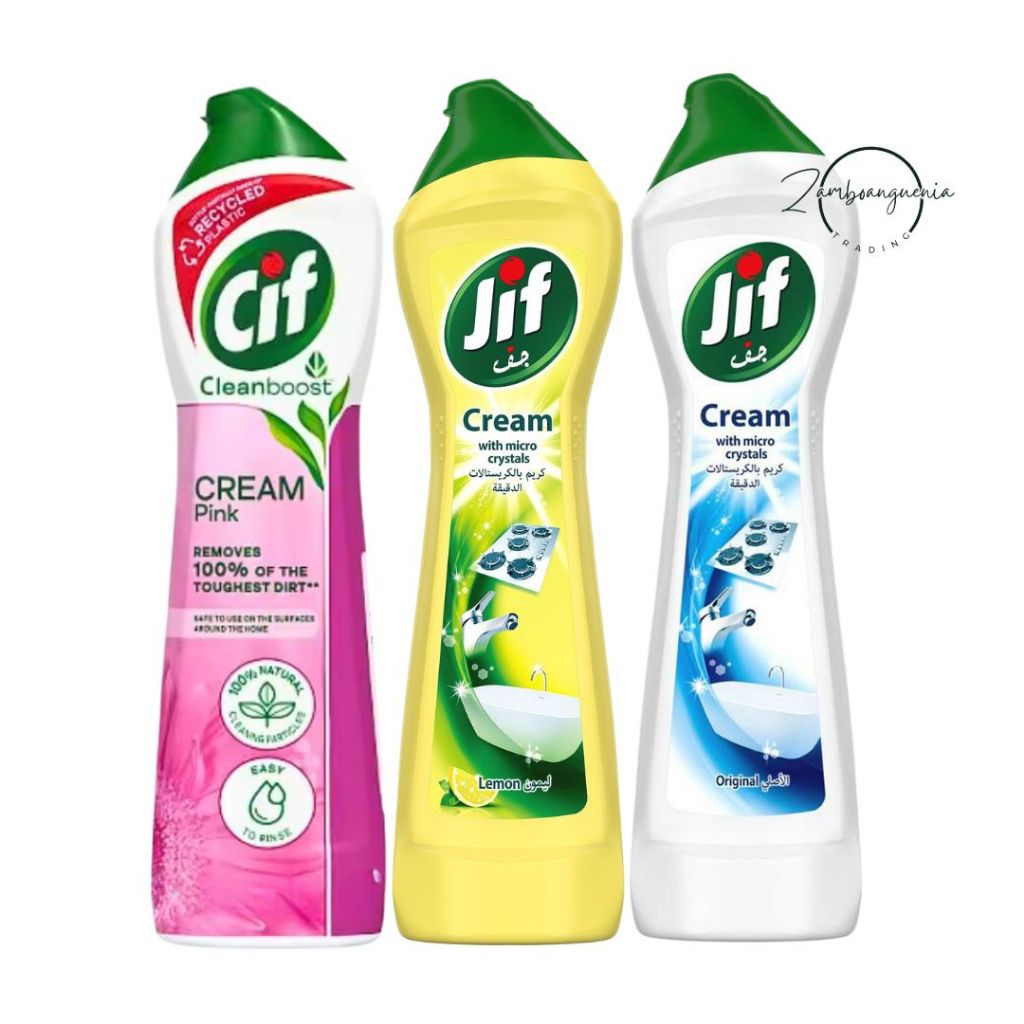 CIF / JIF CREAM Multi-Purpose Cleaner with Micro Crystals (Cream Pink ...