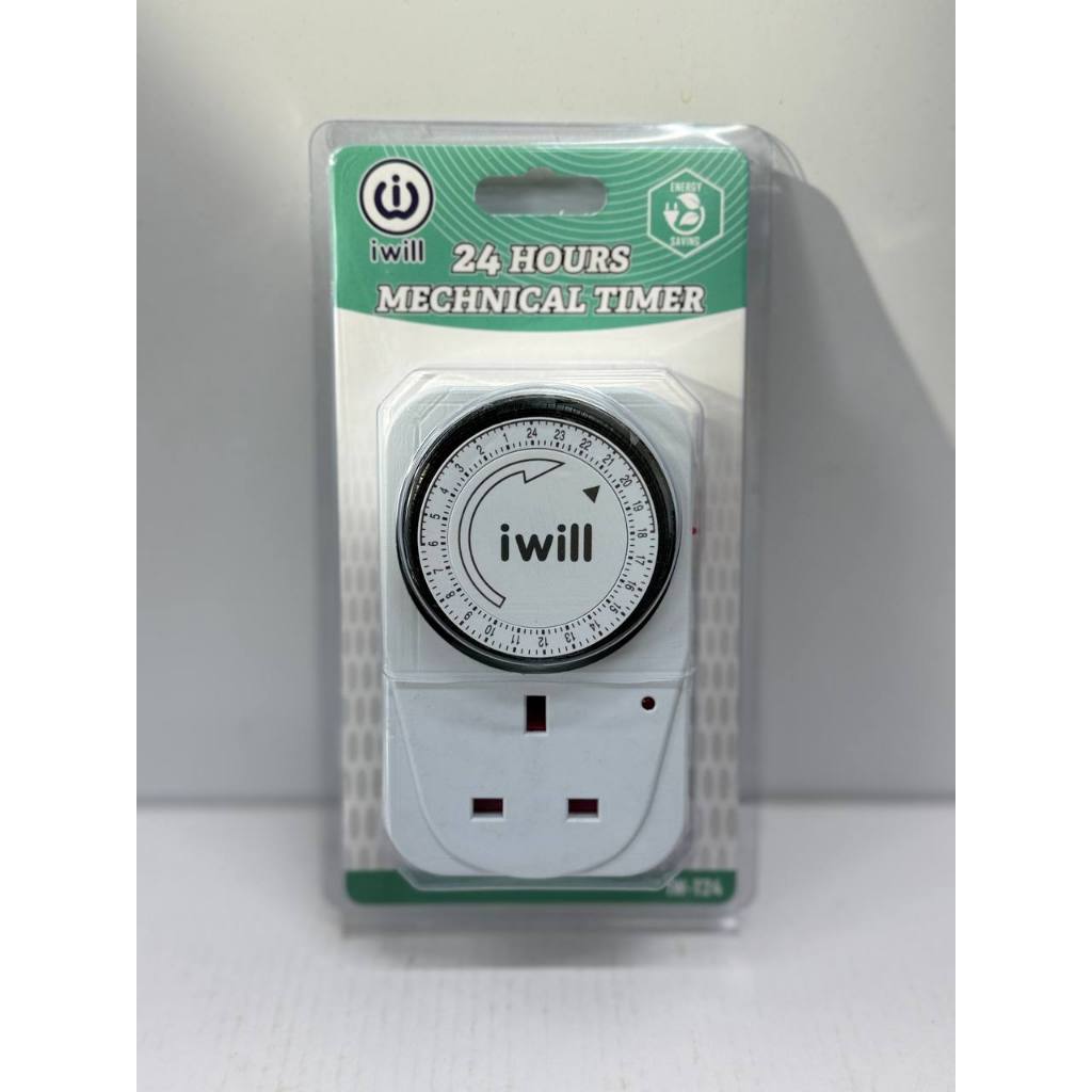 iwill 24 Hours Mechanical Timer Switch (3 point male) | Shopee Singapore