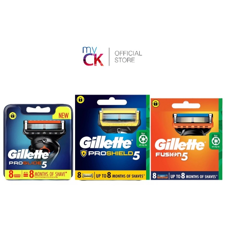 Gillette Razor Fusion 5/Proglide/ Proshield Cartridges Refill 8s ...