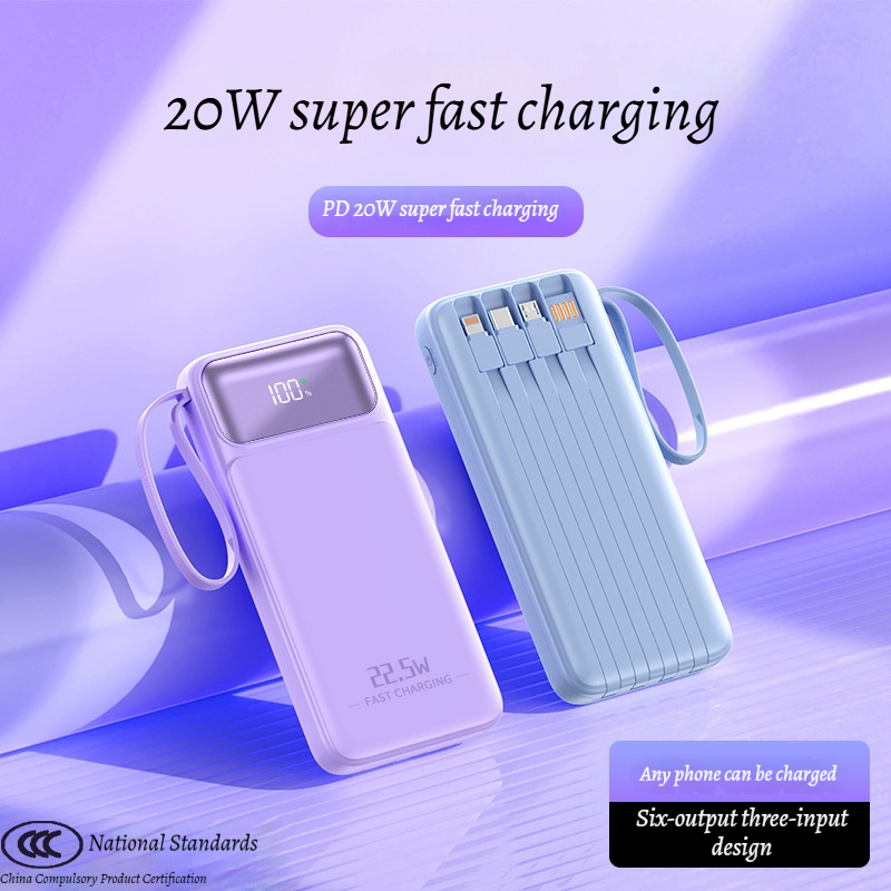 PD 20W 4-in-1 power bank ports
