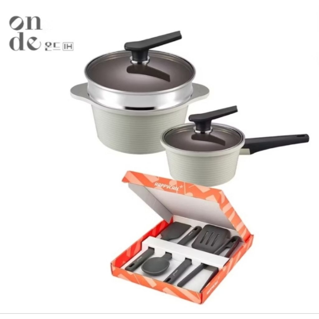 HAPPYCALL ONDE FULL IH (5P POT SET & 4P COOKING TOOLS) | Shopee Singapore
