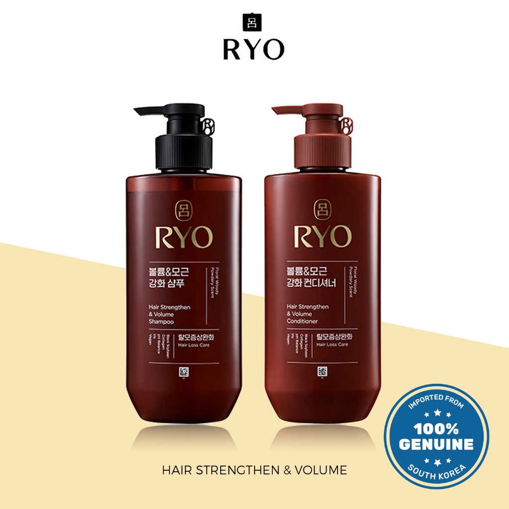 Ryo Hair Strengthen & Volumie Shampoo and Conditioner 480ml [2024 Upgarde Version] Shopee