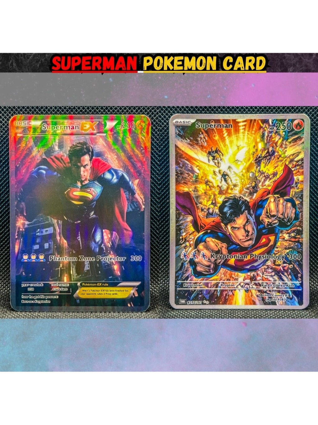 DC: Superman EX Pokemon Holographic Cards | Shopee Singapore