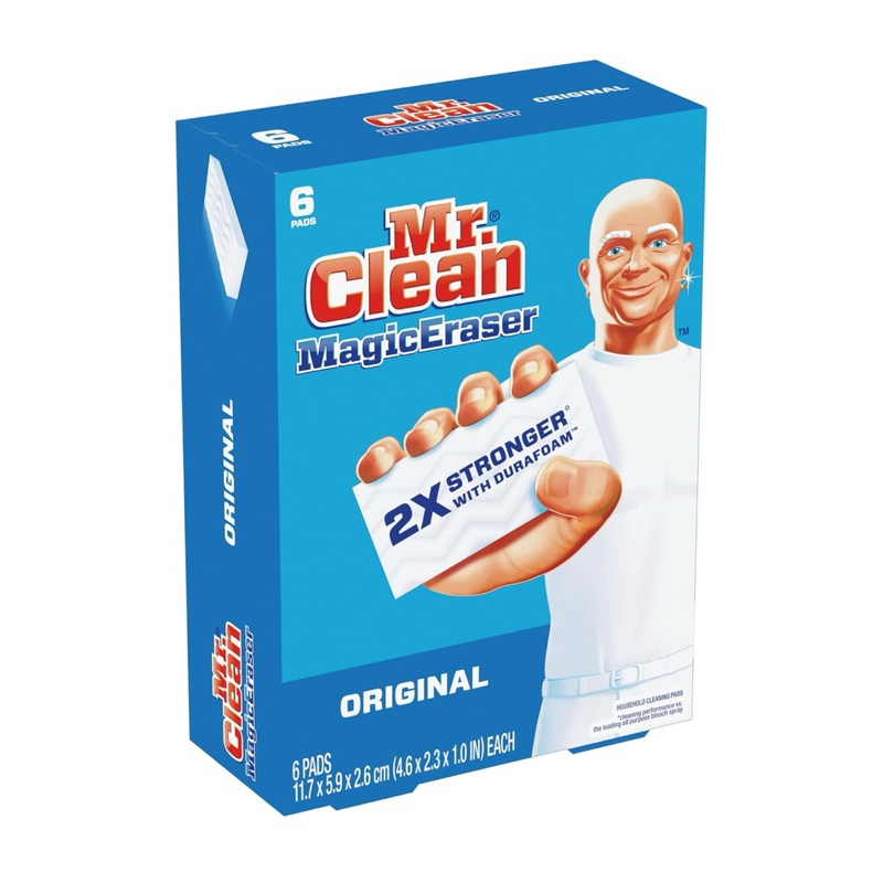 Mr Clean Magic Eraser Original Box of 6 count Cleaning Pads with ...