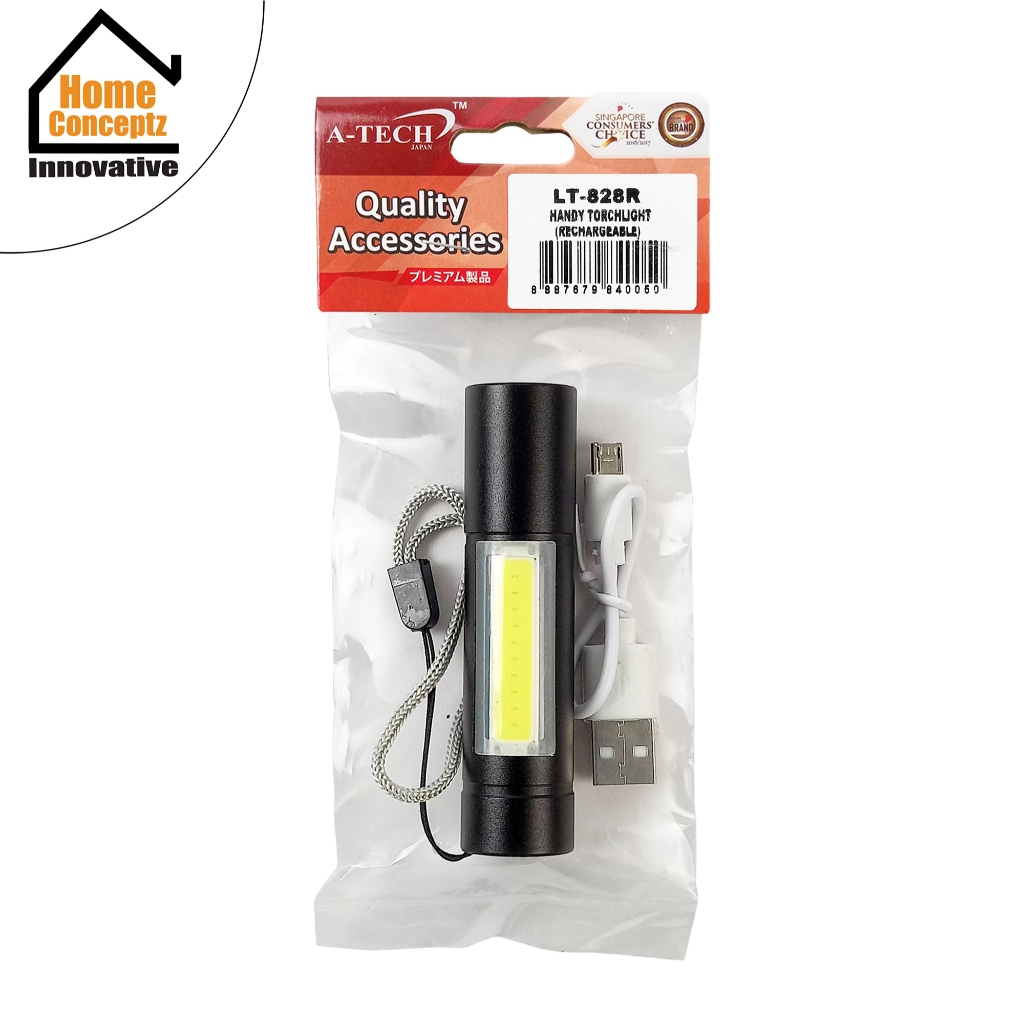 [ Electrical ] A-Tech Rechargeable Handy Torchlight LED torchlight Led ...