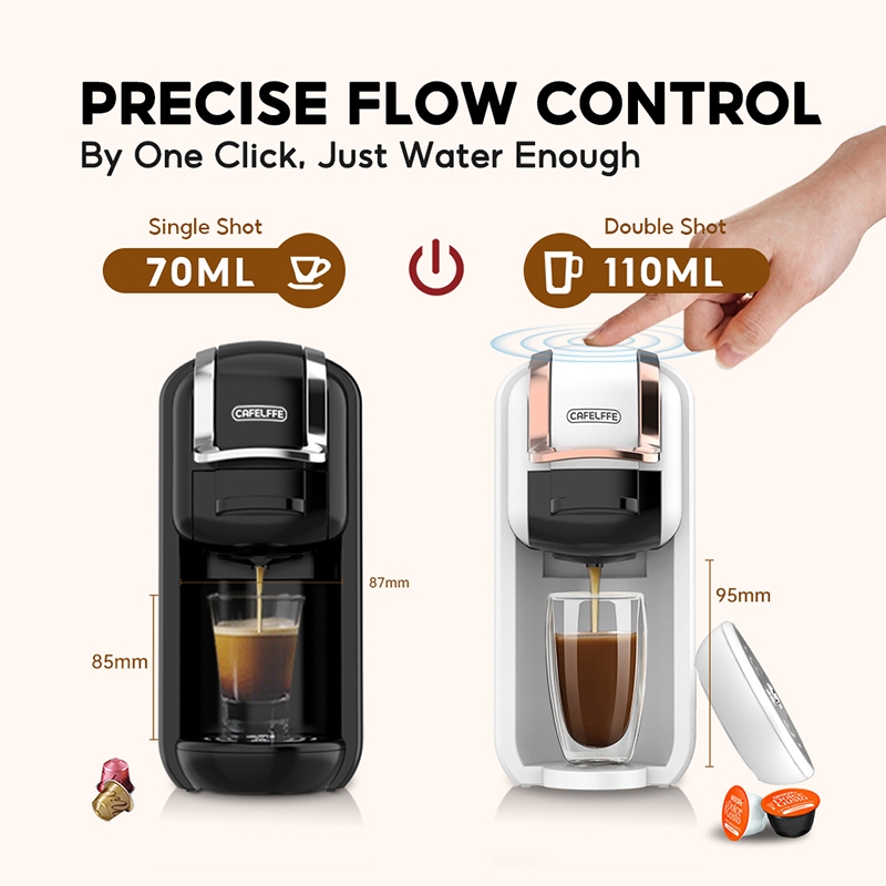 Cafelffe 4 In 1 Capsule Coffee Machine 19Bar Hot/Cold Coffee Maker