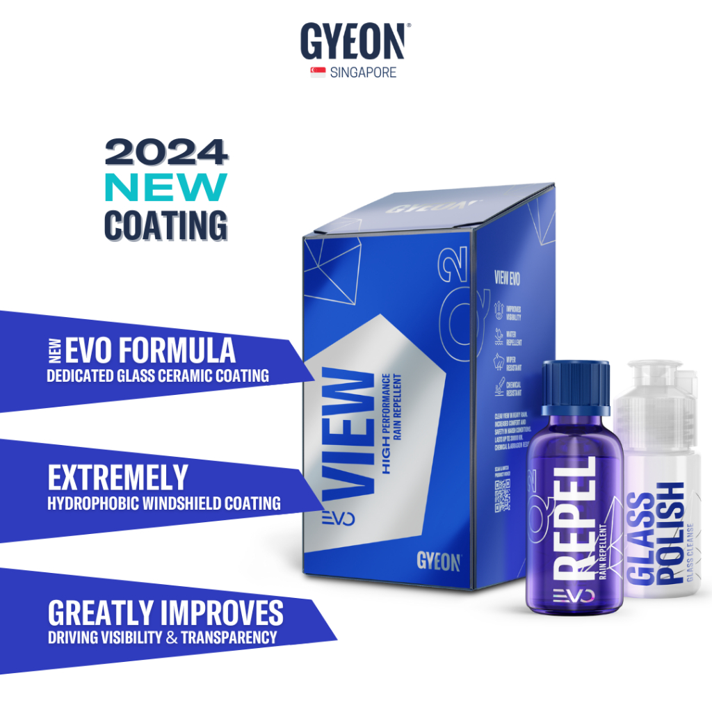 GYEON Q2 View EVO 20ml Set Hydrophobic Automotive Car Care Durable 