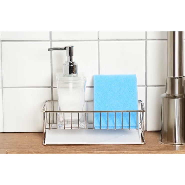 [KOREA In Stock] Stainless Steel Scrubber & Detergent Draining Rack ...