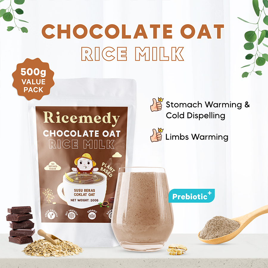 Ricemedy - CHOCOLATE OAT RICE MILK (POUCH) | Shopee Singapore