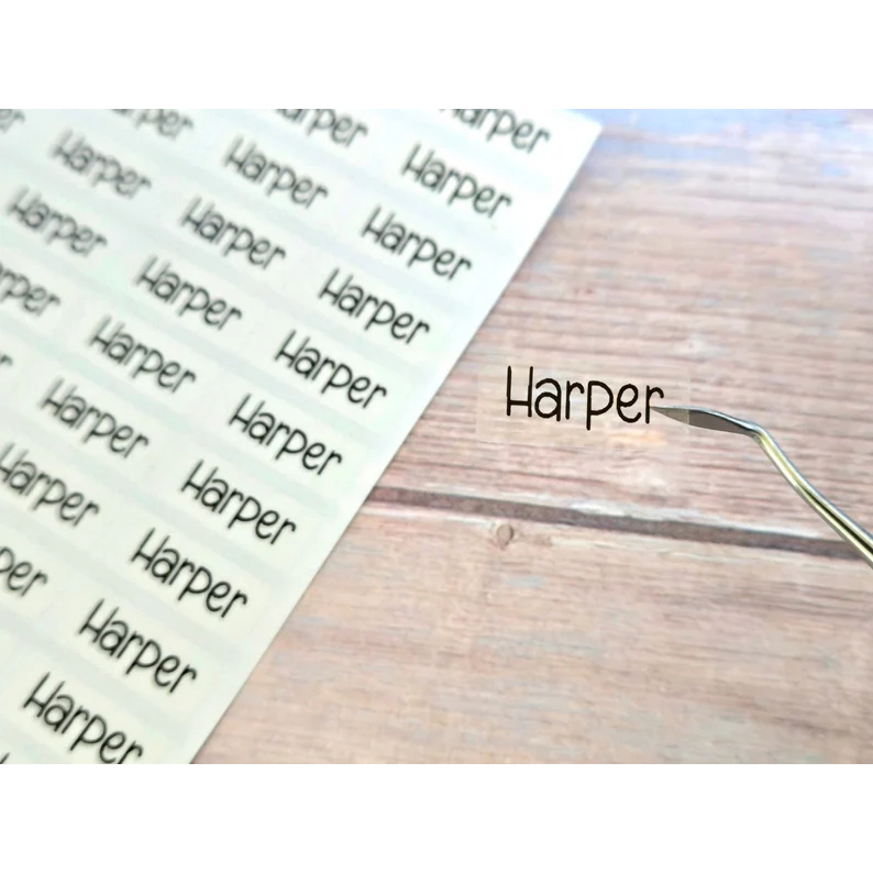 Waterproof Clear Name Sticker l Personalized Labels l School Name ...