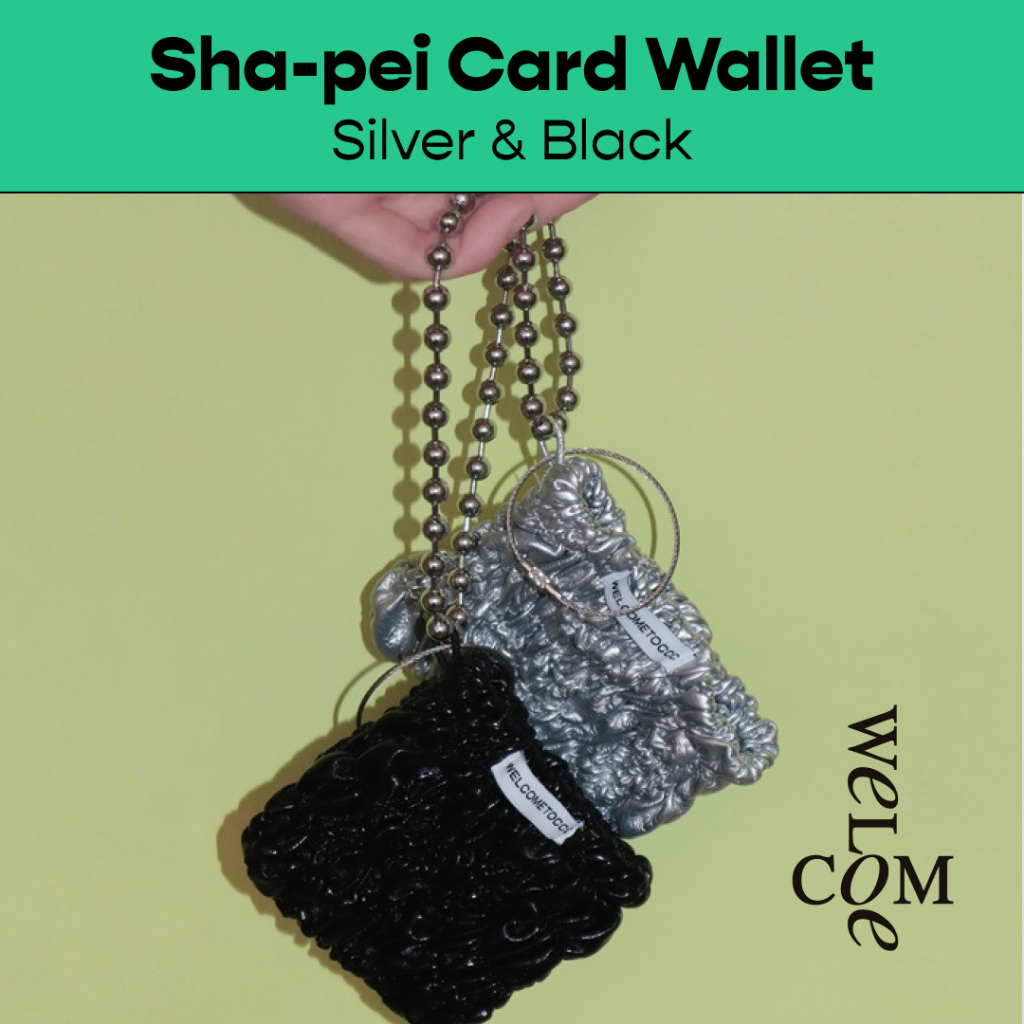 【韓国 Welcomeroccc】SHA-PEI CARD WALLET (SILVER, BLACK) Welcome to CCC] SHA-PEI Card Wallet Silver & Black (Korean