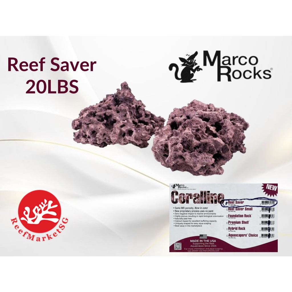 MARCO ROCKS ReefSaver Rocks 20LBS CORALLINE | Shopee Singapore