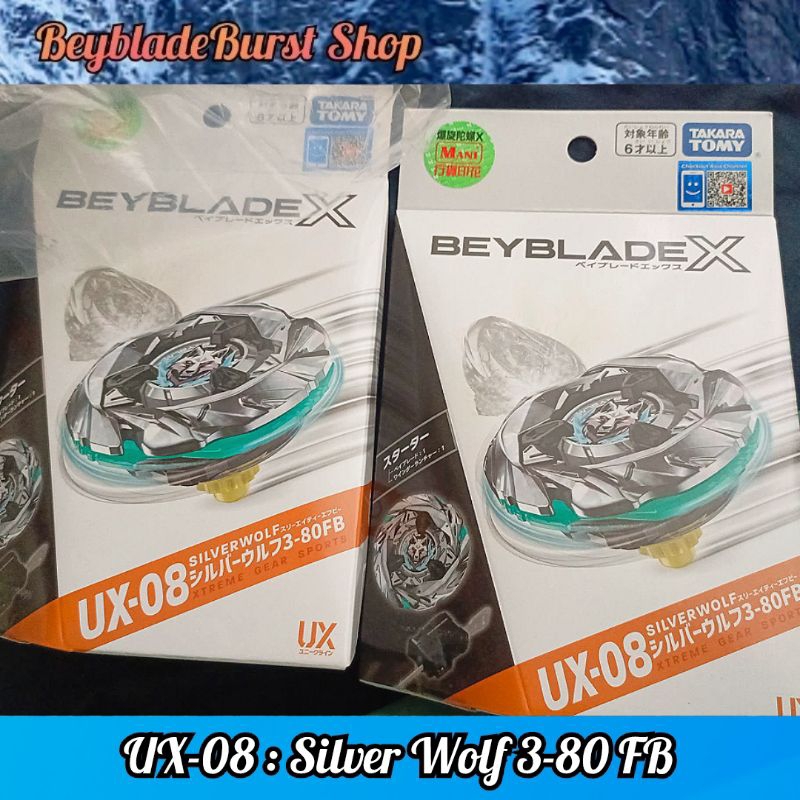 UX-08 UX08 Beyblade X Silver Wolf 3-80 Free Ball Takara Tomy