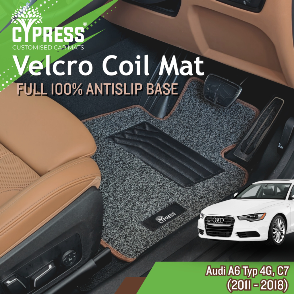 Cypress Car Mats Audi A6 (2011 - 2018) C7, Typ 4G | Anti slip | Velcro ...