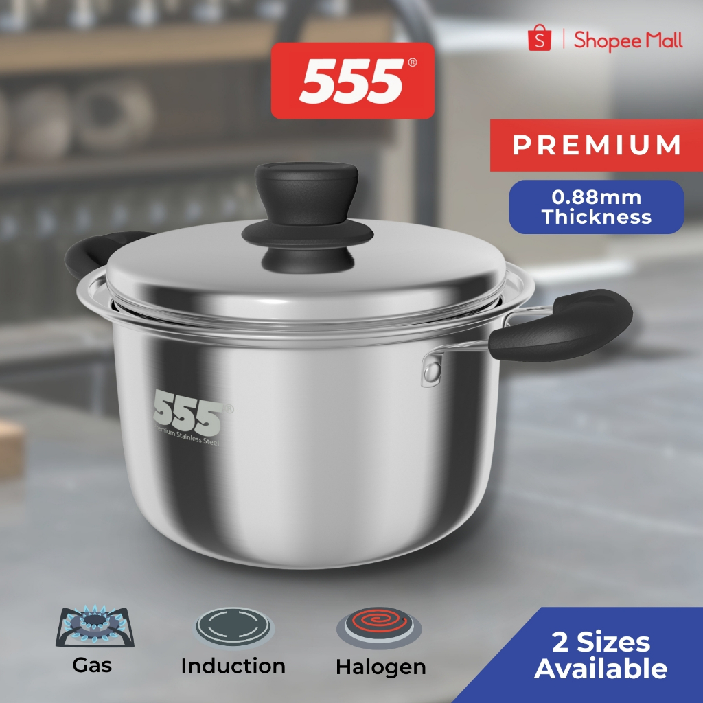 555 Premium Stainless Steel Sauce Pot - 304 Stainless Steel 0.88mm ...