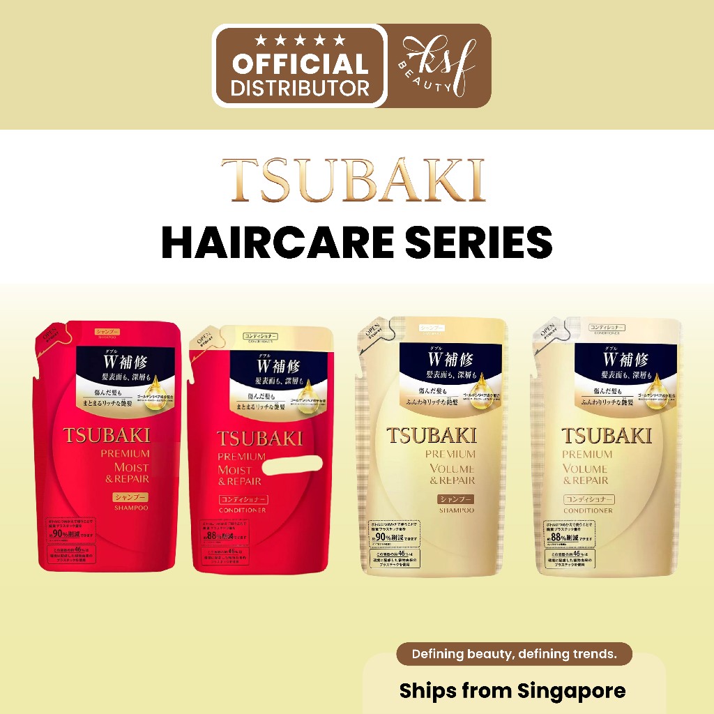 Tsubaki Premium Moist Repair Conditioner Nachfüllpack – 2x 300ml, Pflanzenbasiert, Für Intensiv Gepflegtes Haar