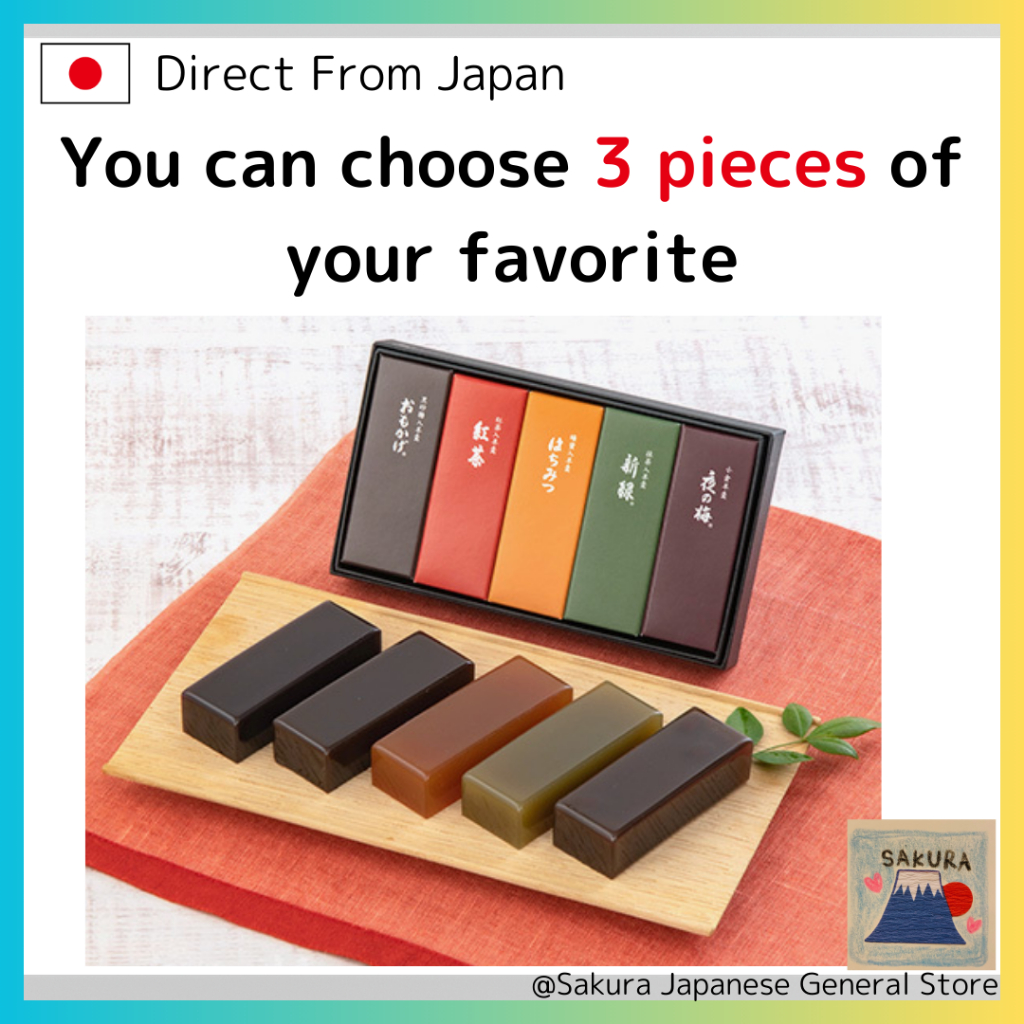 TORAYA Yokan (sweet bean jelly) assortment, 3 pieces you can choose ...
