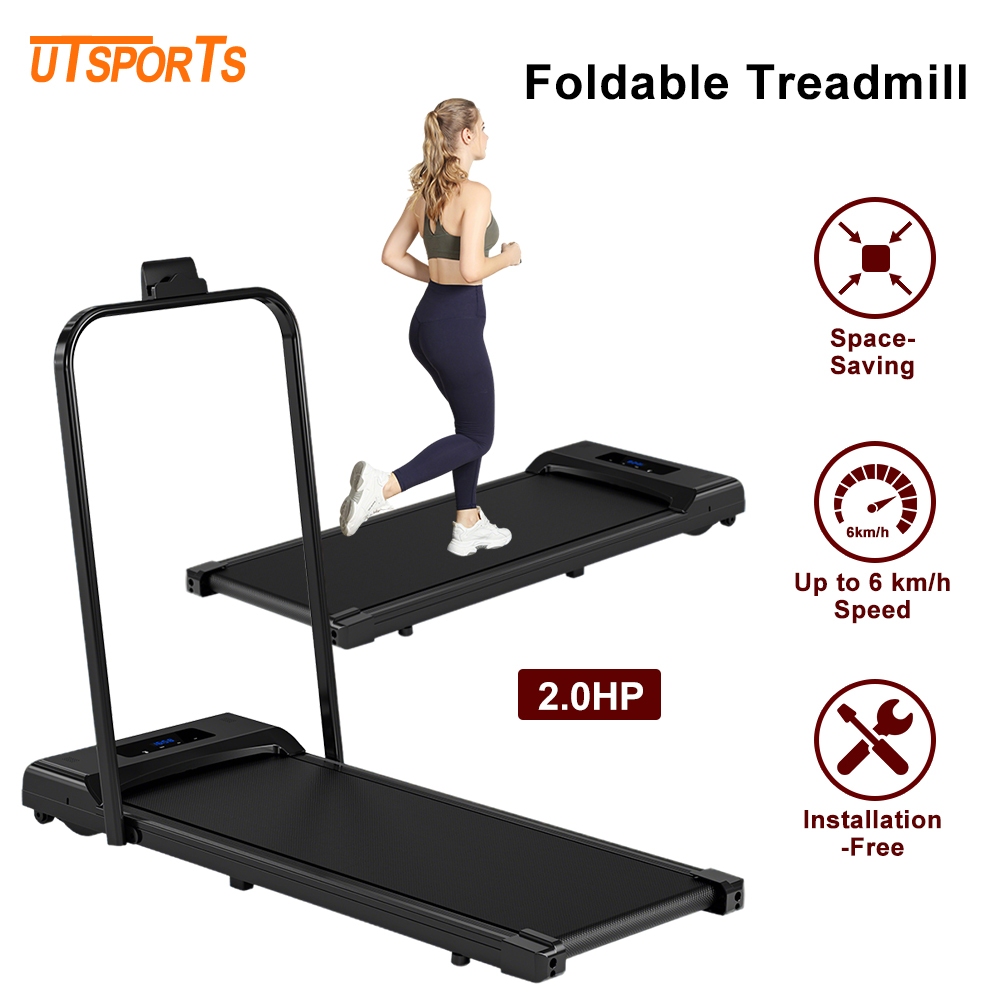 UTSports Foldable Treadmill Indoor Running Walking Pad Multi-Function ...