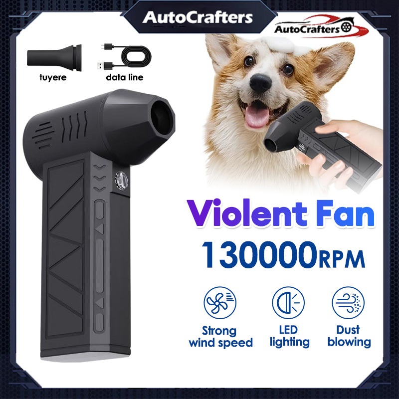 【Ready Stock】130000RPM Mini Turbo Jet Fan - 52m/s Industrial-Grade ...