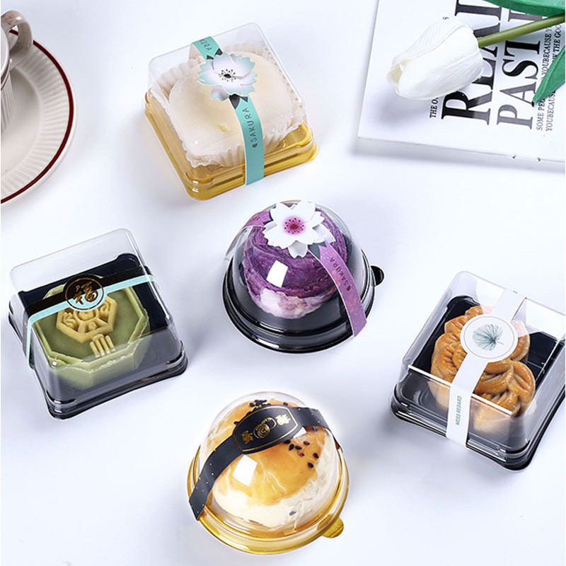 Mooncake Individual Container Pastry Box with Cover Lid (50pcs ...