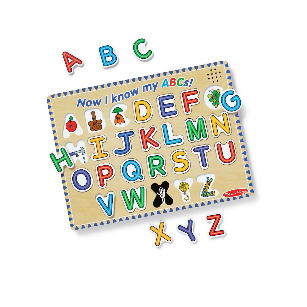 Melissa & Doug Alphabet / Numbers Sound Puzzle | Shopee Singapore