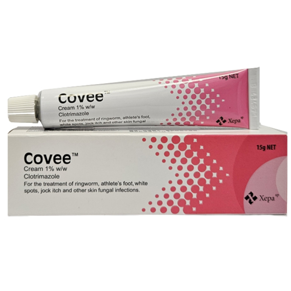 Covee 15g Antifungal Cream Ringworm White Spot Athletes Foot ICM ...