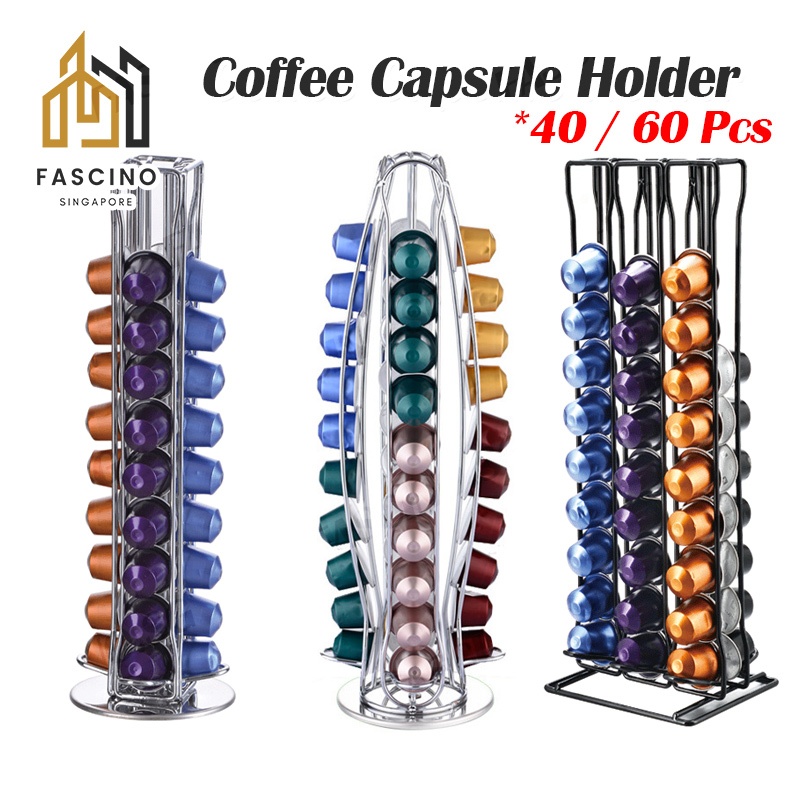 【SG】40/60PCS Nespresso Coffee Capsule Holder Coffee Pod Storage Rack ...