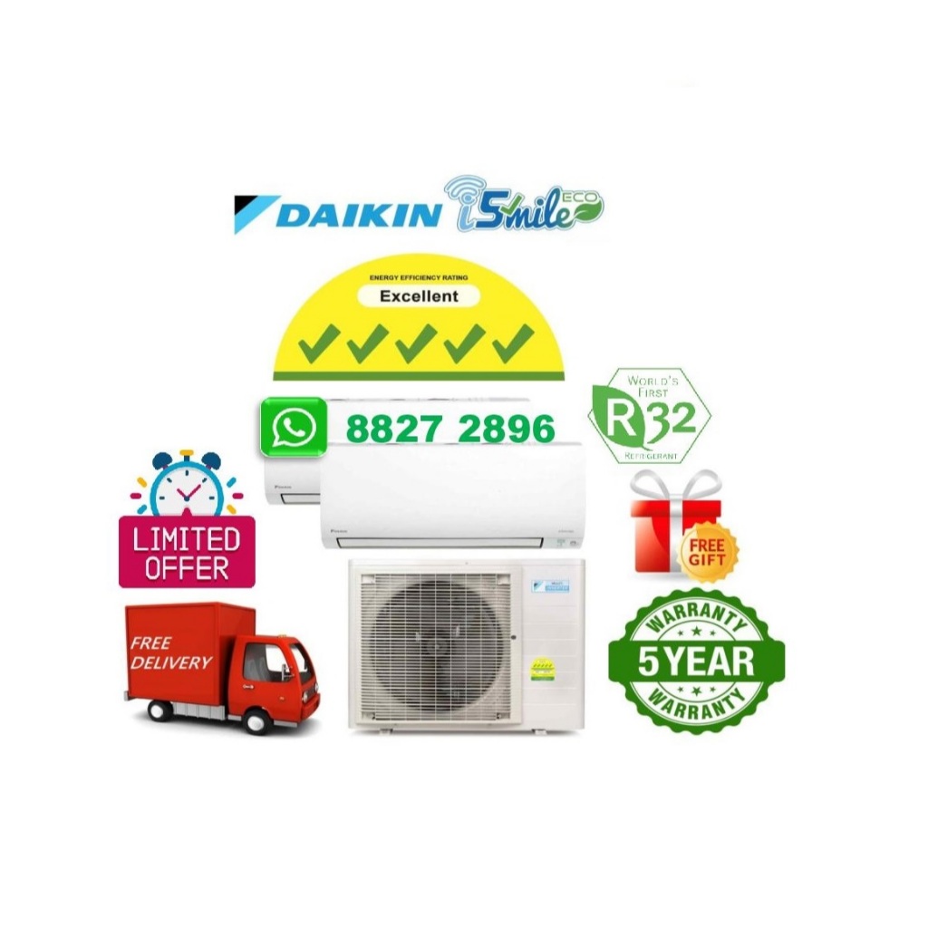 DAIKIN R32 I-SMILE MULTI-SPLIT INVERTER SYS 2 AIRCON + FREE 60 MONTH ...