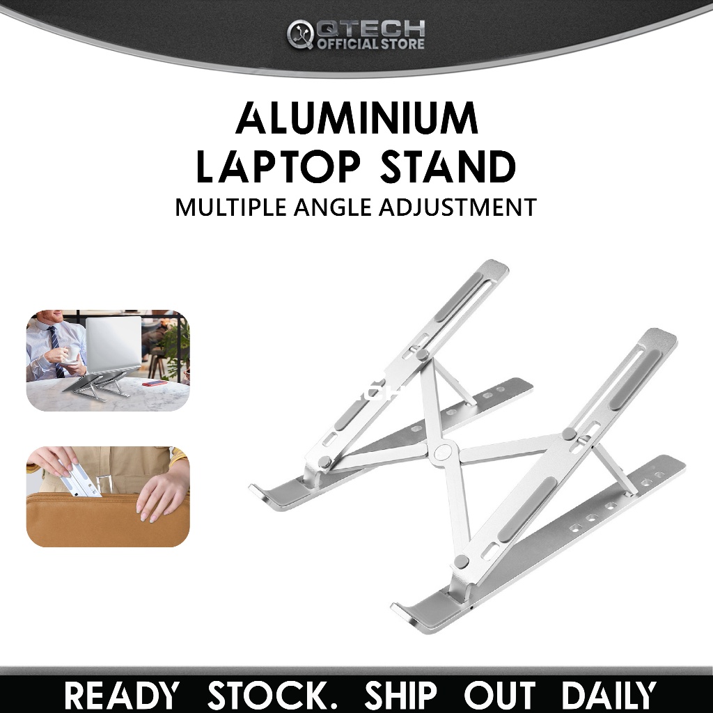 Portable and Foldable Aluminium Laptop Stand for Laptop Notebook up to ...