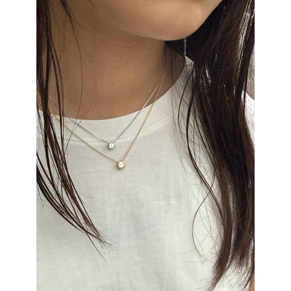 Jumbo Gold & Diamonds N48 N49 Natural Mined Diamond Necklace | Shopee ...