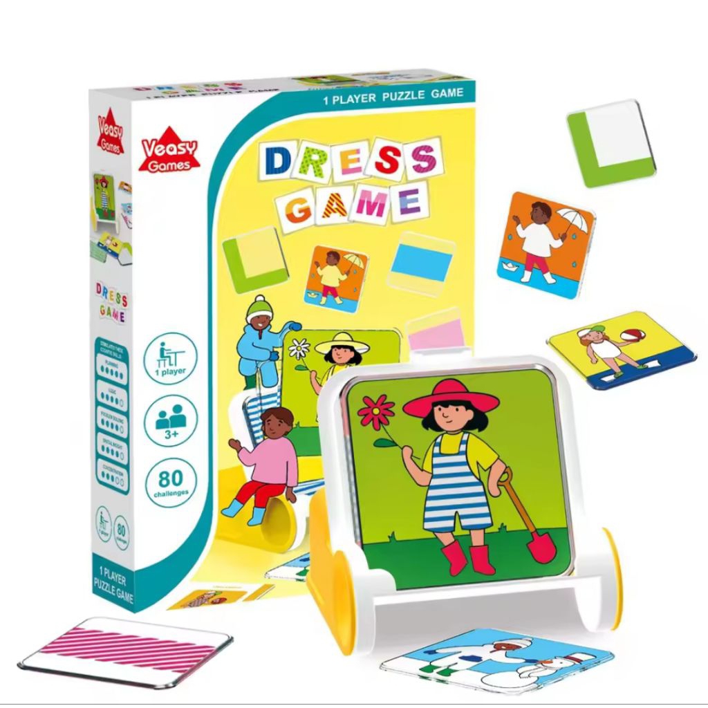 80 challenges versatile DRESS GAME dressing code board game puzzle kid ...