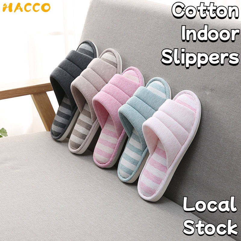 【SG】Indoor Slippers Linen Cotton Slippers Women #39 s Slippers Anti slip