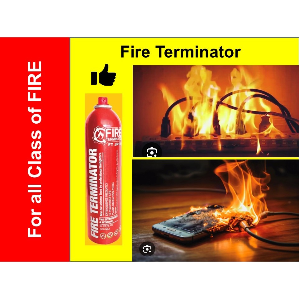 Fire Terminator / Fire Extinguisher. Invented & Made in Singapore. Zero ...