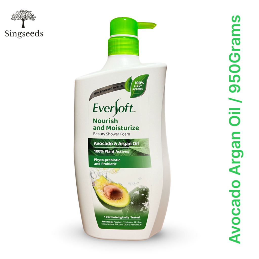 Eversoft Avocado Argan Oil Nourish Moisturise Beauty Shower Bath Foam ...