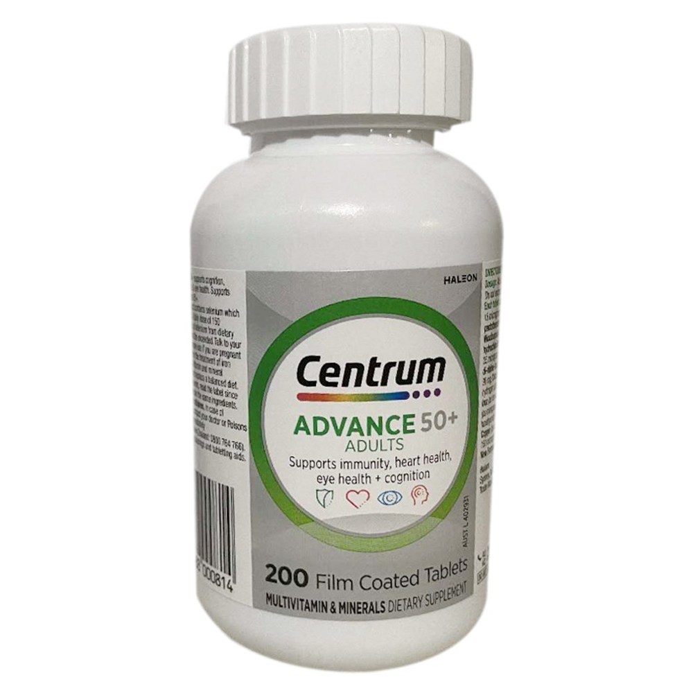 Centrum Advance 50+ Multivitamin for Adults, 200 Coated Tablets - Made ...