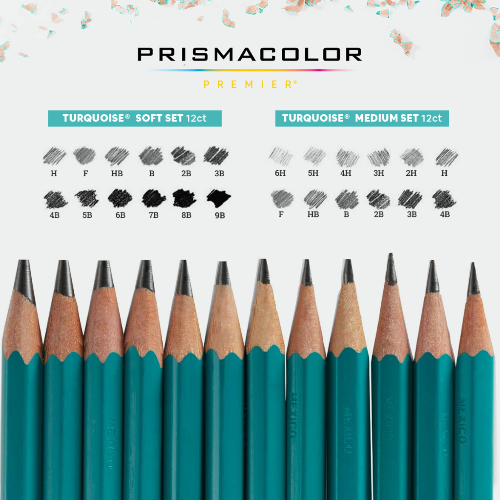 prismacolor ペンシル Prismacolor Premier Turquoise ® Graphite Drawing Pencils 18CT