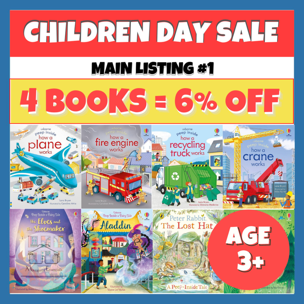 [CLEARANCE] Usborne Peep Inside Books #1 Children English 3D Flap Book Early Education Pop Up Kids Children Day Present