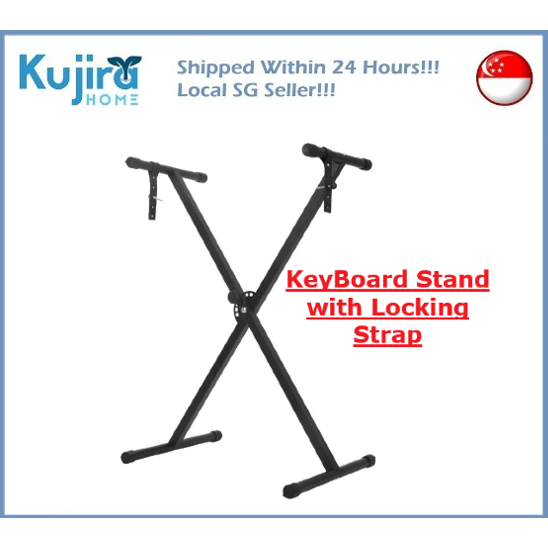 Kujira Homes - Keyboard Stand with Locking Strap 49-97cm 7 Adjustable ...