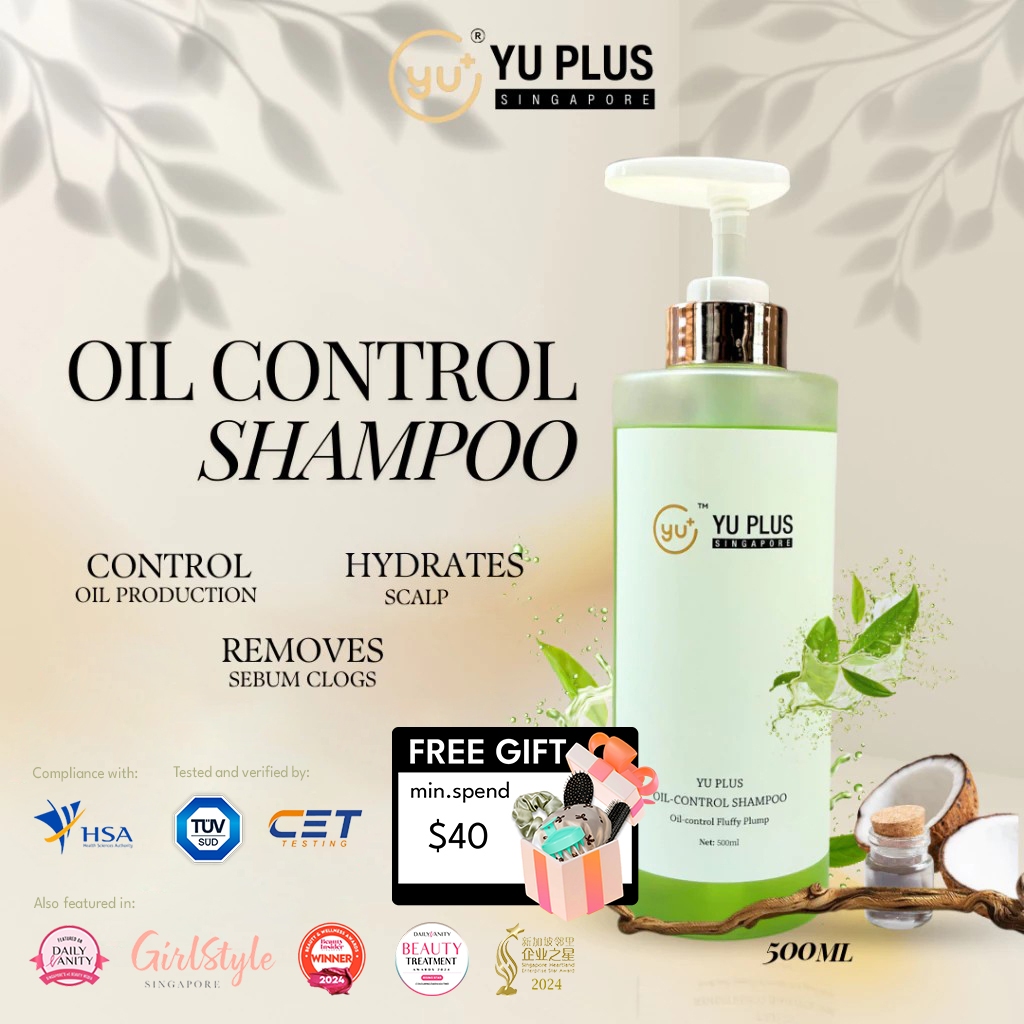 YU PLUS Oil Control Shampoo -For Oily Hair & Scalp / Flat Hair / Acne ...
