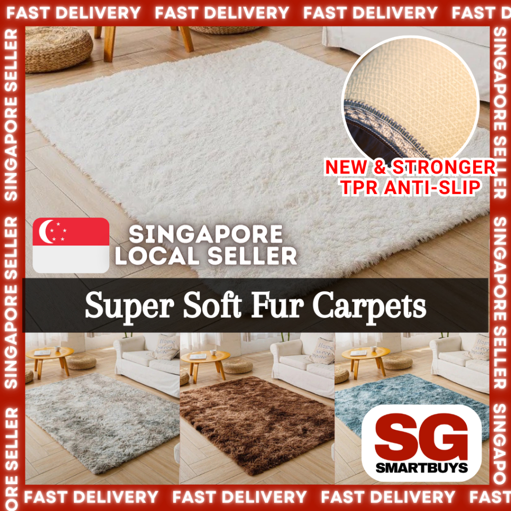 [RESTOCKED] 🇸🇬 NO.1 LOCAL CARPET SELLER 🔥 NON SHED FLUFFY SUPER SOFT
