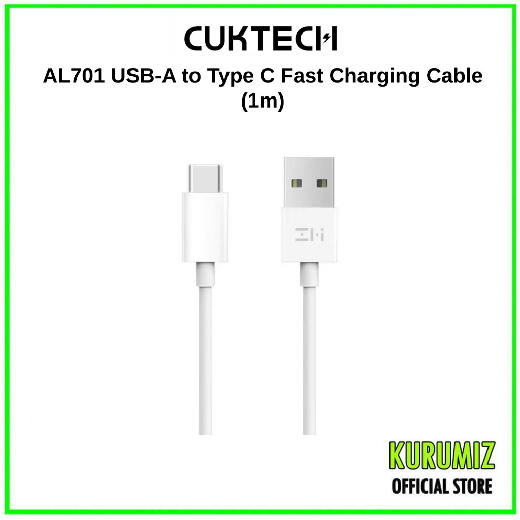 Cuktech AL701 USB-A to Type C Fast Charging Cable (1m) | Shopee Singapore